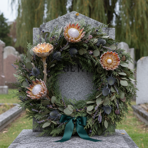 Article Protéa compacta Rosette séchée Givré vert Ø4-5,5cm 20pcs