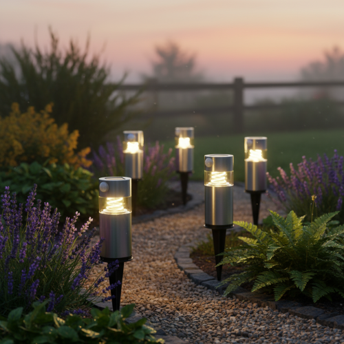 Lampe solaire de jardin avec piquet et éclairage LED, 34 cm | Floristik24.fr