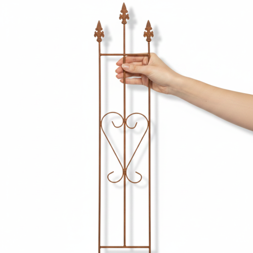 Treillis de jardin, support décoratif en forme de cœur pour plantes grimpantes, 98 cm | Floristik24.fr