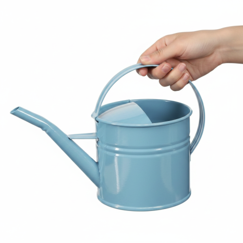 Arrosoir décoratif en métal bleu, pot de fleurs, 28 x 13 x 17 cm, 1,25 l, décoration de jardin ou de balcon. | Floristik24.fr