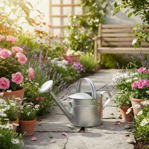 Arrosoir décoratif vintage en métal 27 cm – Idéal pour jardin et intérieur | Floristik24.fr