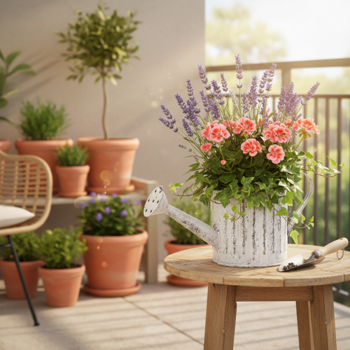Arrosoir décoratif, jardinière, arrosoir pour plantation Ø10,5 cm | Floristik24.fr