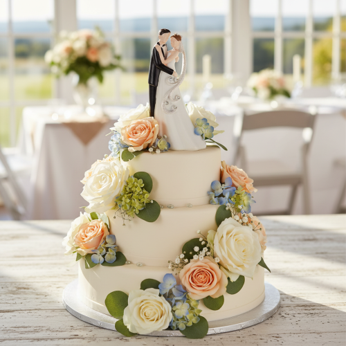 Figurine décorative représentant un couple de mariés, 10,5 cm | Floristik24.fr