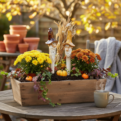 Figurines décoratives de gnomes pour pots de fleurs – 16 cm – Lot de 2 | Floristik24.fr