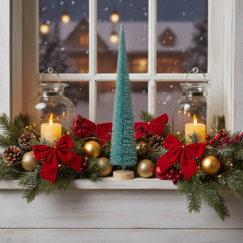 Sapin de Noël miniature artificiel 40 cm avec pied en bois | Floristik24.fr