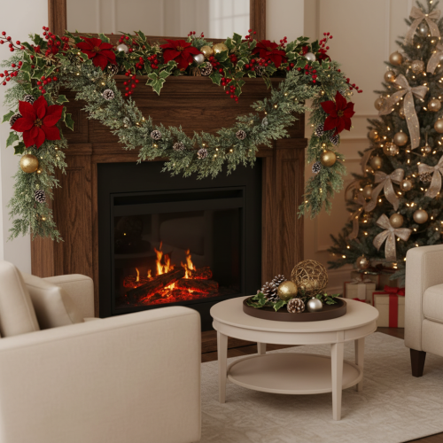 Guirlande de Genévrier Artificiel 185 cm pour Décoration de Noël | Floristik24.fr
