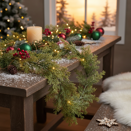 Guirlande Artificielle Branche de Conifère 115 cm Décoration Intérieure et Festive | Floristik24.fr