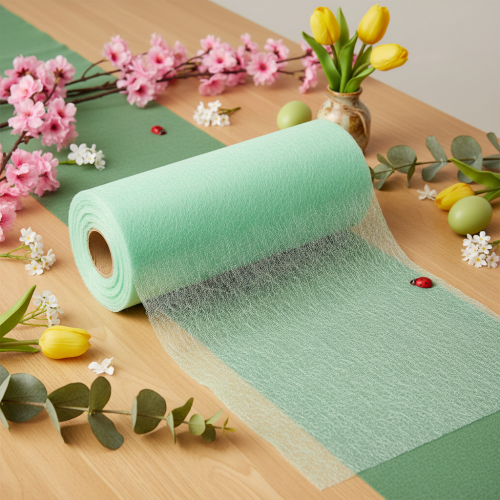 Rouleau en Vlies Vert 25 m pour Décoration de Table | Floristik24.fr