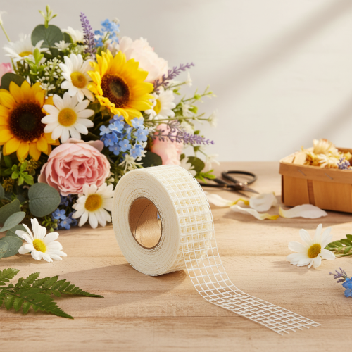 Ruban décoratif en maille blanche 4,5 cm x 10 m pour projets créatifs | Floristik24.fr