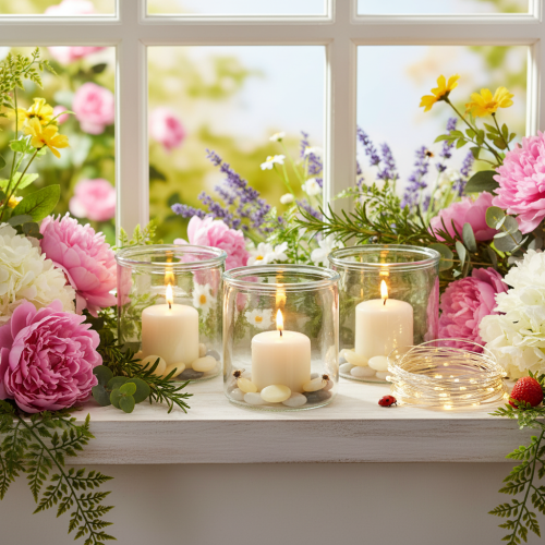 Set de 3 vases cylindriques en verre transparent 10 cm | Floristik24.fr