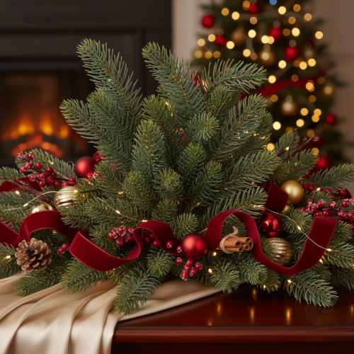 Branche de sapin artificielle 50 cm – Lot de 3 | Floristik24.fr