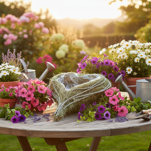 Coupe en forme de cœur en herbes naturelles avec feuille plastique 38 cm | Floristik24.fr