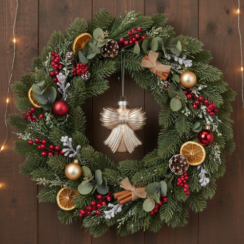 Set de 2 décorations de Noël en verre forme nœud à suspendre 10 cm marron | Floristik24.fr