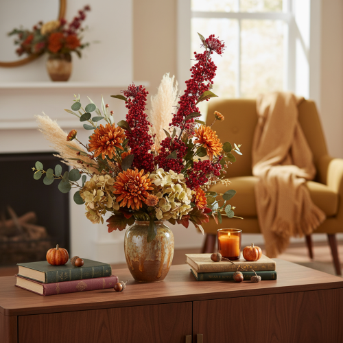 Kitschiger rameau artificiel avec baies rouges et feuilles vertes, 96 cm | Floristik24.fr