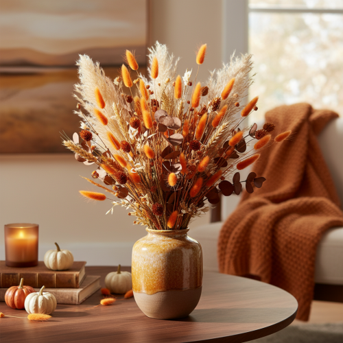 Lagurus séché 70 cm 100g en couleur orange | Floristik24.fr