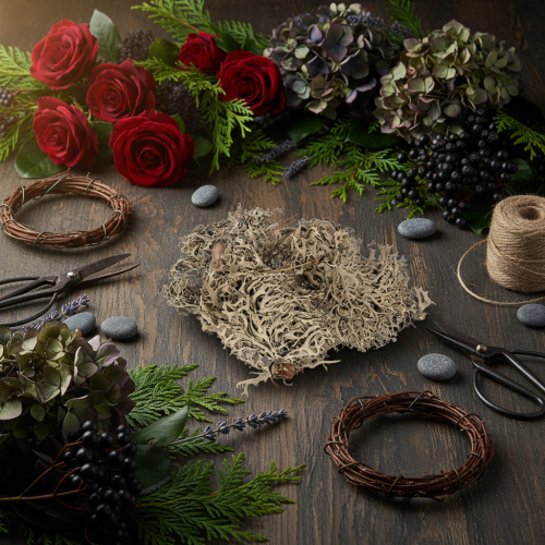 Article Décor de mousse grise naturelle 500g pour créations et arrangements