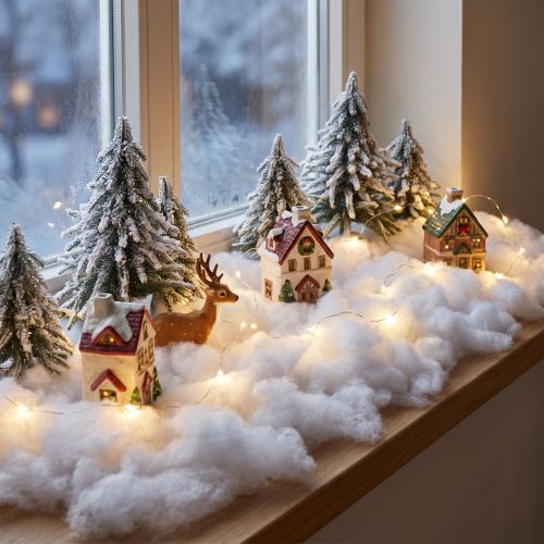 Neige Déco Floconneuse - Coussin de Neige Synthétique 40g | Floristik24.fr