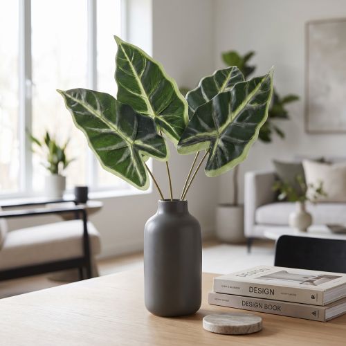 Plante artificielle Alocasia Feuilles en forme de flèche 55 cm - Vert clair et vert foncé | Floristik24.fr
