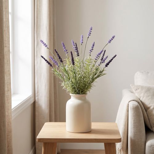 Bouquet de Lavande Artificielle Décorative 36 cm – Violet et Vert | Floristik24.fr
