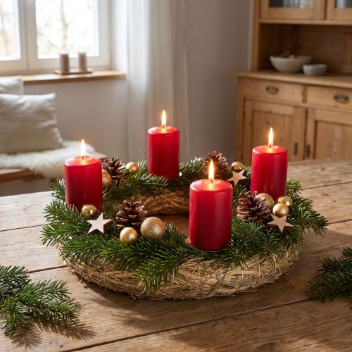Couronne en paille naturelle 25 cm pour décorations et créations DIY – Lot de 2 | Floristik24.fr