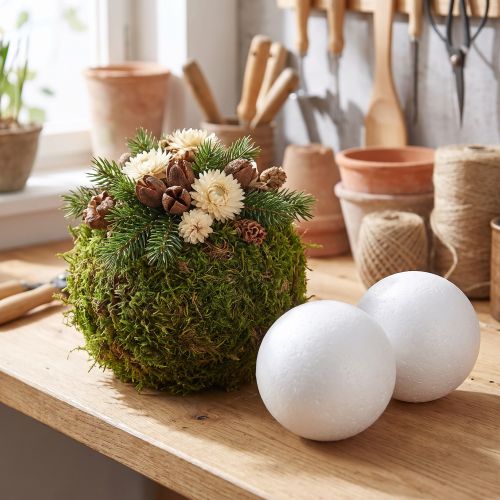 Boules en polystyrène blanches Ø10 cm – Lot de 5 | Floristik24.fr