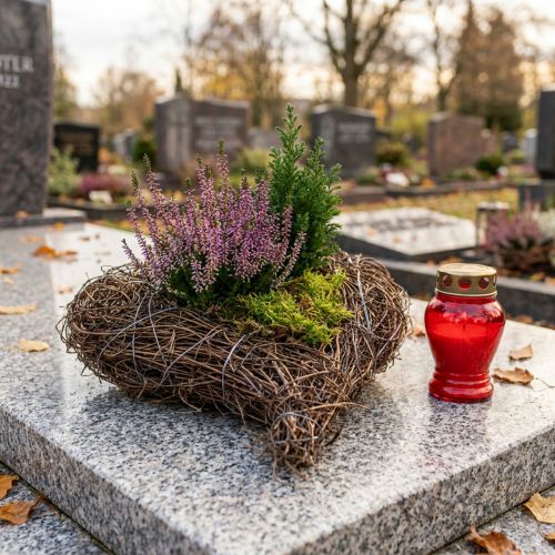 Pot de fleurs en forme de cœur pour cimetière, cœur de vigne à planter 15 cm, lot de 2 | Floristik24.fr