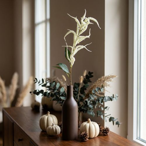 Branche artificielle Amarante queue de renard crème 95 cm | Floristik24.fr