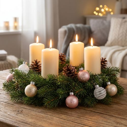 Lot de 9 Mini Boules de Noël en Verre Ø3 cm, Crème, Rose et Blanc | Floristik24.fr