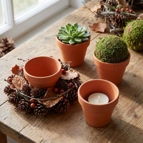 Lot de 10 petits pots en terre cuite Ø7cm H6cm – Terracotta | Floristik24.fr