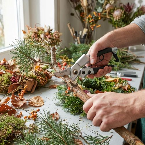 Article Sécateur de Jardin pour Petites Mains en Acier Inoxydable 18 cm