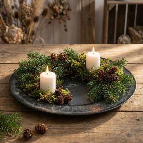 Assiette décorative anthracite Ø33cm | Floristik24.fr