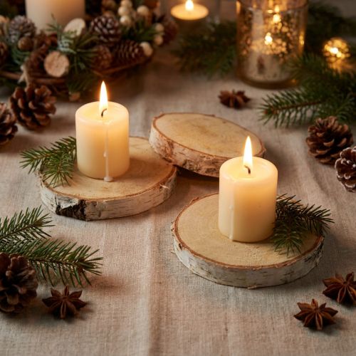 Disques de Bois de Bouleau Naturel Rond – Lot de 10 – Décoration Maison et Loisirs Créatifs | Floristik24.fr