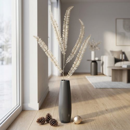 Fougère artificielle crème blanche ramifiée L120cm | Floristik24.fr