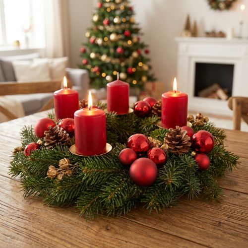 Mini Boules de Noël en Verre Rouge Mat et Brillant Ø2,5cm - Lot de 22 | Floristik24.fr