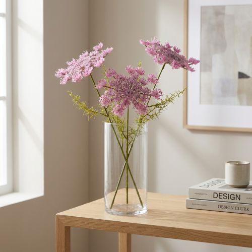 Fleur artificielle Dill en polyester, couleur lilas, 70 cm | Floristik24.fr