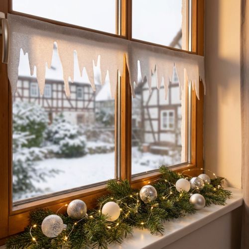 Glaçon déco blanc avec paillettes 2m | Floristik24.fr