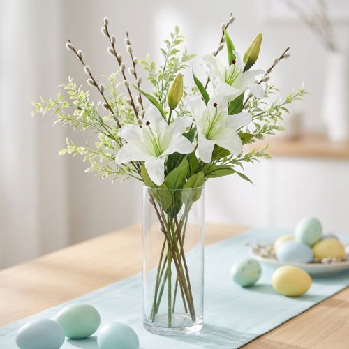 Lys de Pâques artificiel blanc 86 cm | Floristik24.fr