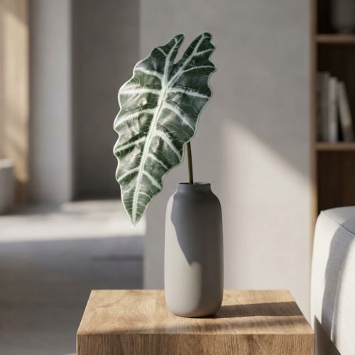 Feuille d'Alocasia Artificielle Vert 74 cm | Floristik24.fr