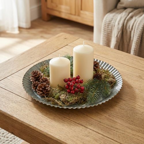 Dessous-de-plat décoratif en métal anthracite et doré Ø20,5 cm | Floristik24.fr
