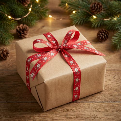 Ruban de Noël avec renne décoratif rouge 15 mm 18 m | Floristik24.fr