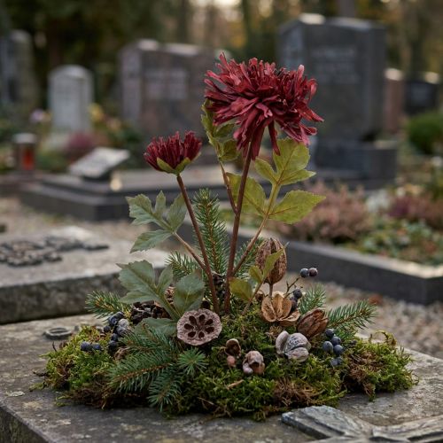 Chrysanthème artificielle bourgogne Ø5cm/Ø11cm L70cm | Floristik24.fr