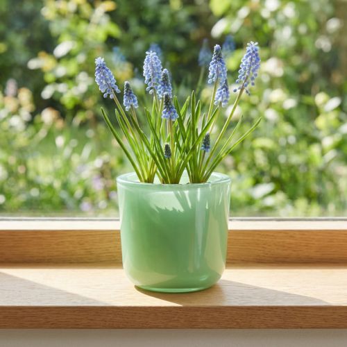 Petit pot décoratif en verre Ø7,8cm H8cm vert menthe | Floristik24.fr