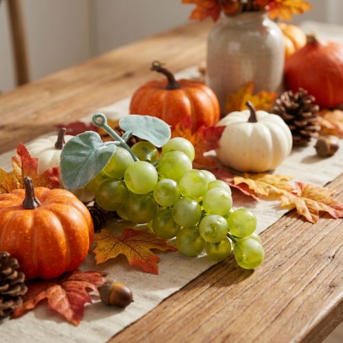 Dekoweinraisin vert 10 cm en plastique | Floristik24.fr