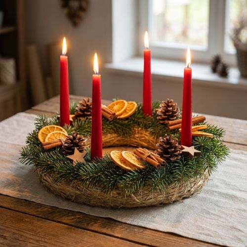 Couronne en paille naturelle 35 cm – Lot de 2 | Floristik24.fr
