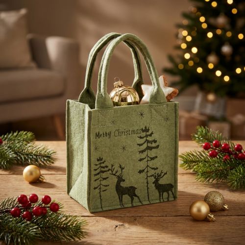 Sac en feutrine vert 