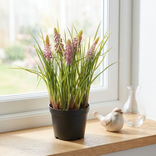 Hyacinthe artificielle en pot 26 cm rose pour décoration intérieure | Floristik24.fr