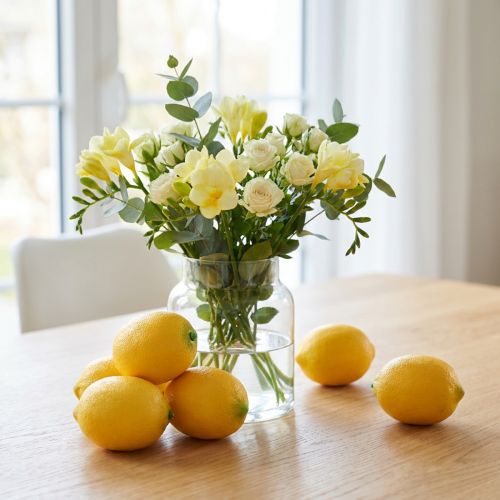 Citrons artificiels 8 cm décoration alimentaire - Lot de 6 | Floristik24.fr