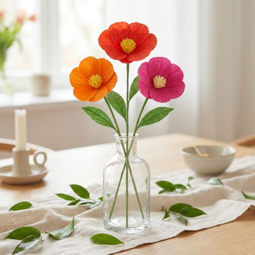 Rouleau de papier crépon rose pour décoration et loisirs créatifs 50 x 250 cm | Floristik24.fr