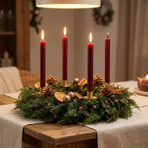 Article Couronne de sapin Thuya avec base de bourgeons couronne de vigne Ø50cm
