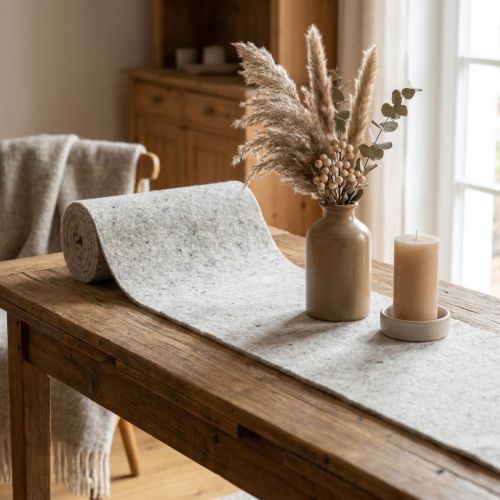 Ruban feutre gris 15cm 5m | Floristik24.fr